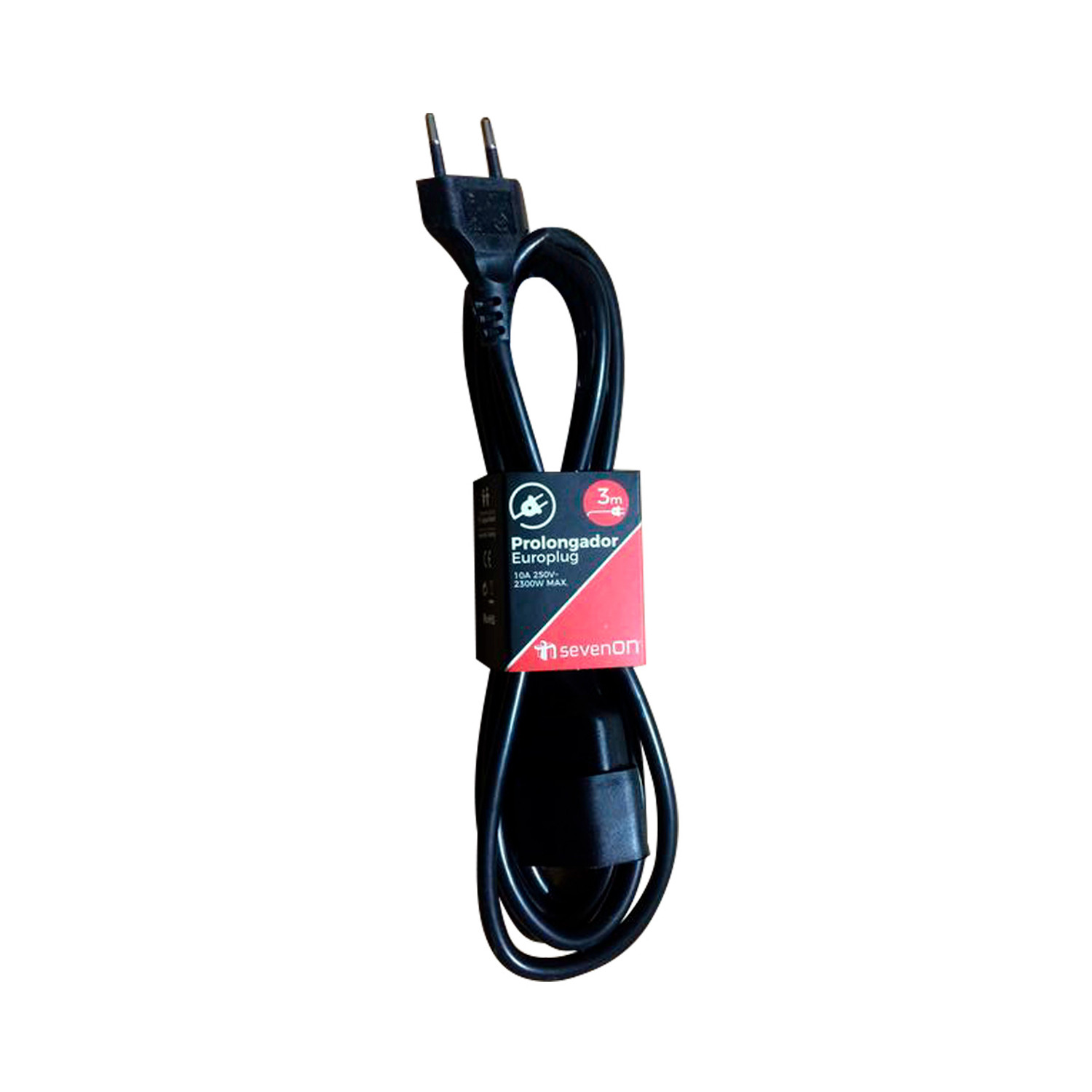 Alargador 3m Enchufe/Clavija Europlug 7hSevenOn Alargadores Eléctricos 1